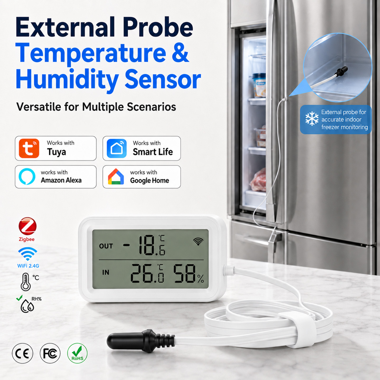 External Waterproof Probe Temp - Temperature Humidity Sensor 评论和价格
